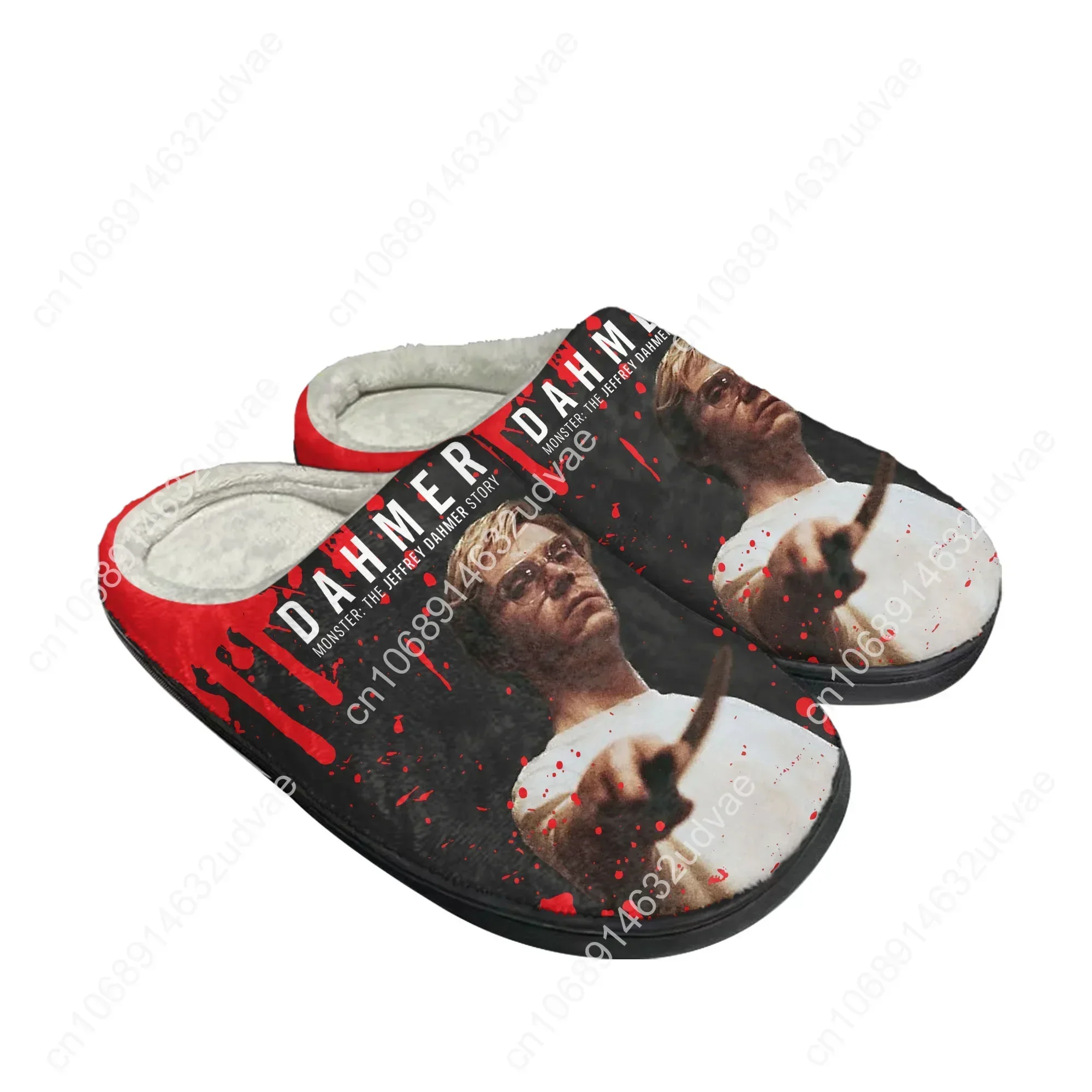 Jeffrey Dahmer Home Cotton Slippers Monster-Serial Killer Plush Bedroom Keep Warm Shoes Mens Womens Thermal Slipper Custom Shoe
