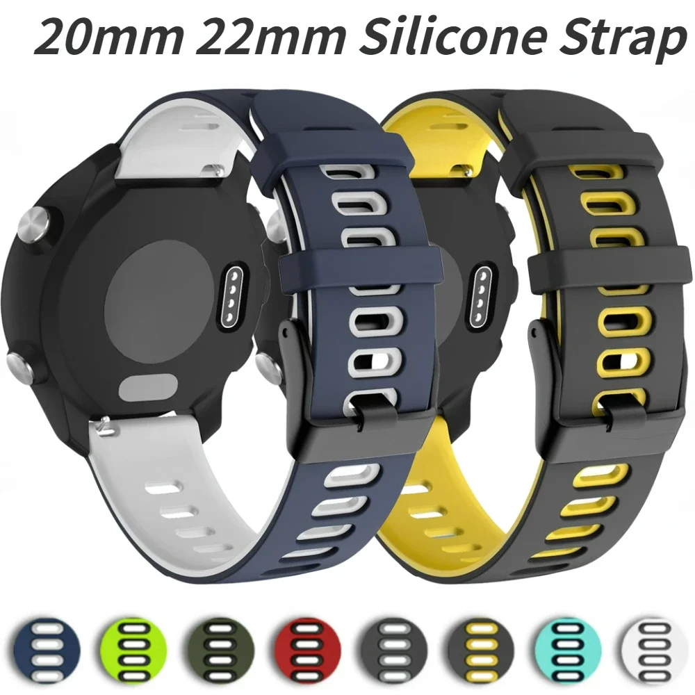 

Силиконовый ремешок 22 мм 20 мм для Huawei Watch GT 2 3 4 5 46 мм Дышащий браслет для Samsung Galaxy Watch 3/4/5/6/7/Gear S3 ремешок