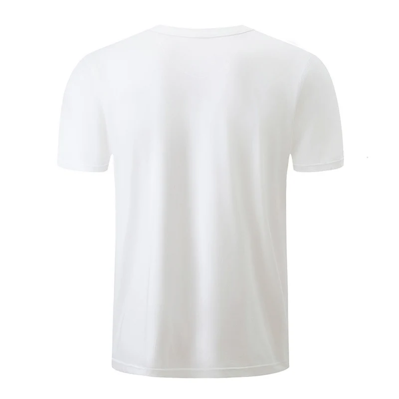 1/2/3 Pcs Men's Solid Color Casual Small White T Youth Loose Joker Classic V-neck Comfortable Short Sleeve Simple Fashion T-shir image 4