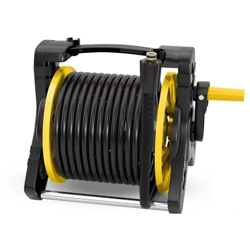 High pressure car washing machine pipe reel car washing machine pipe collector high pressure reel outlet storage rack