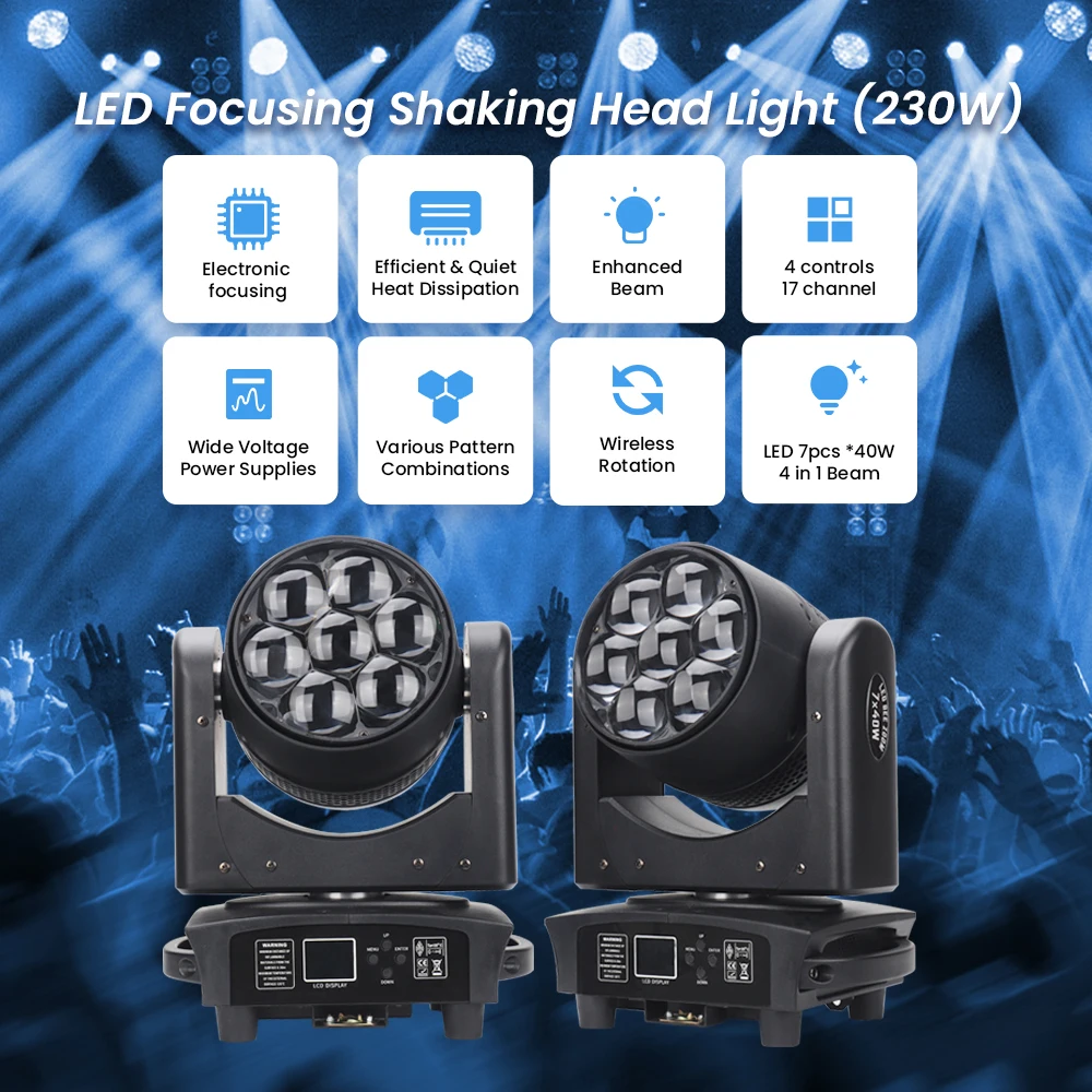 Latest 2024 model Zoom Wash LED Moving Head Light  Dj Stage 