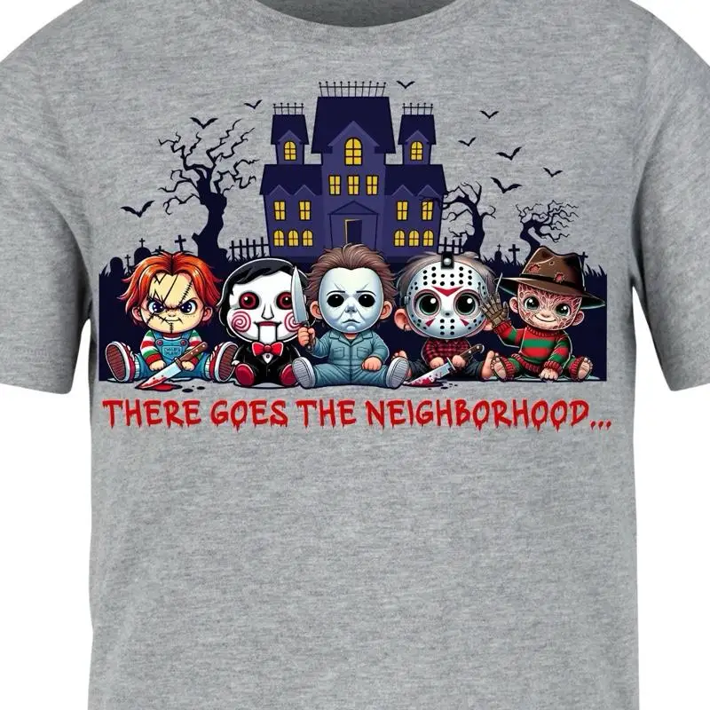 

There Goes The Neighborhood Halloween T Shirt Classic Women's Short Sleeve T-shirt Summer Cow Tee Shirt Unisex Unique Fashion
