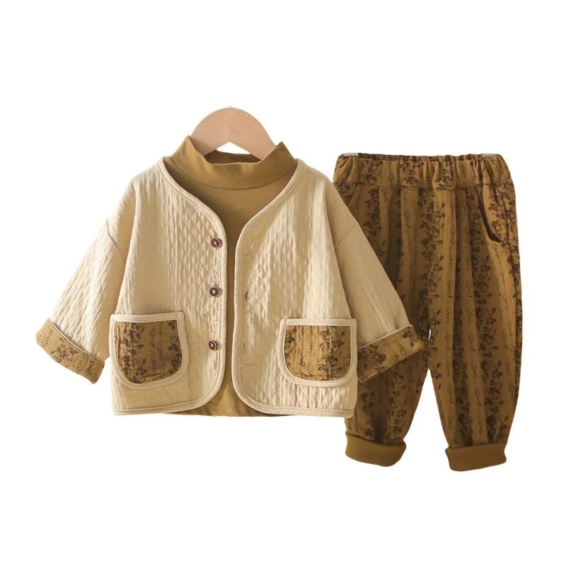 

New Spring Autumn Baby Clothes Suit Children Boys Casual Jacket T-Shirt Pants 3Pcs/Sets Fashion Infant Clothing Kids Tracksuits