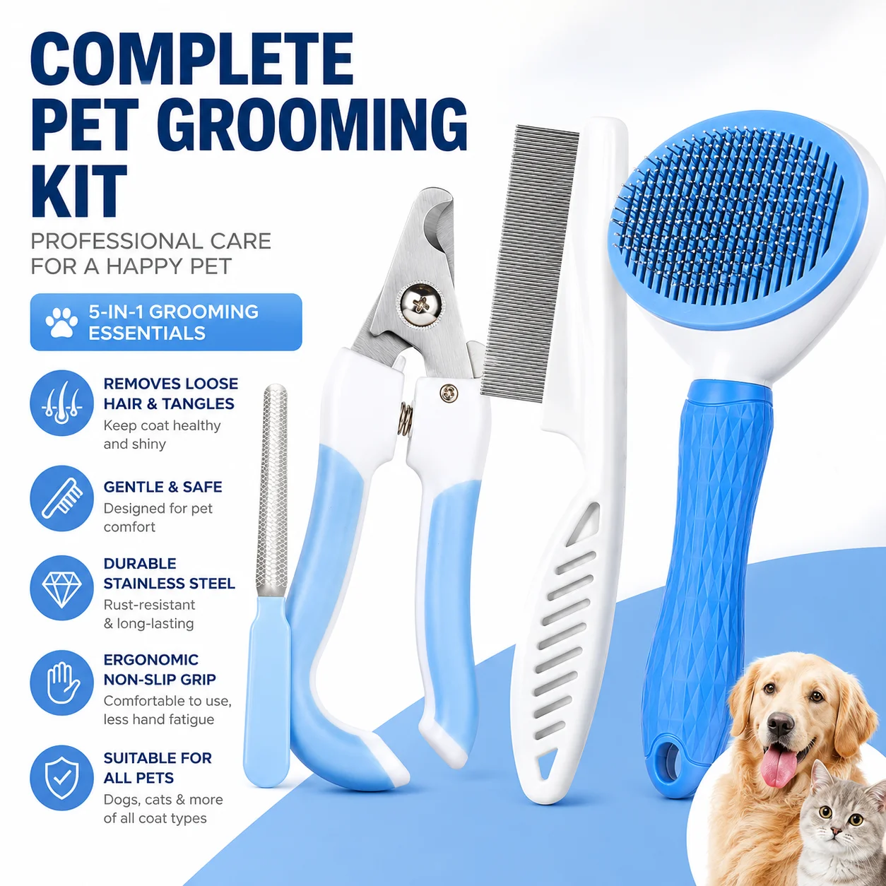 4-Piece Pet Grooming Kit - product detail 1