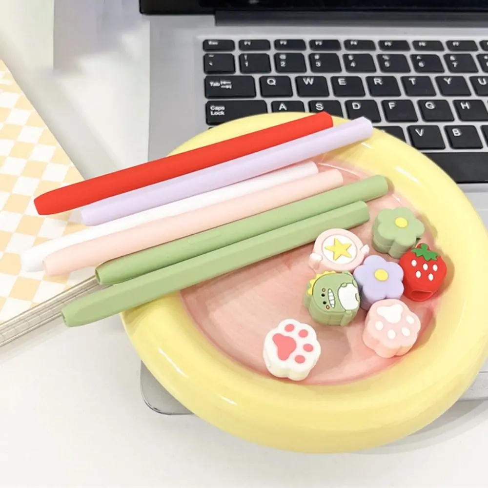 Cute Cartoon Tablet Touch Pencil Case Silicone Stylus Protective Cover for Samsung Galaxy Tab S7/S8/S9 Plus Ultra S Pen Sleeve