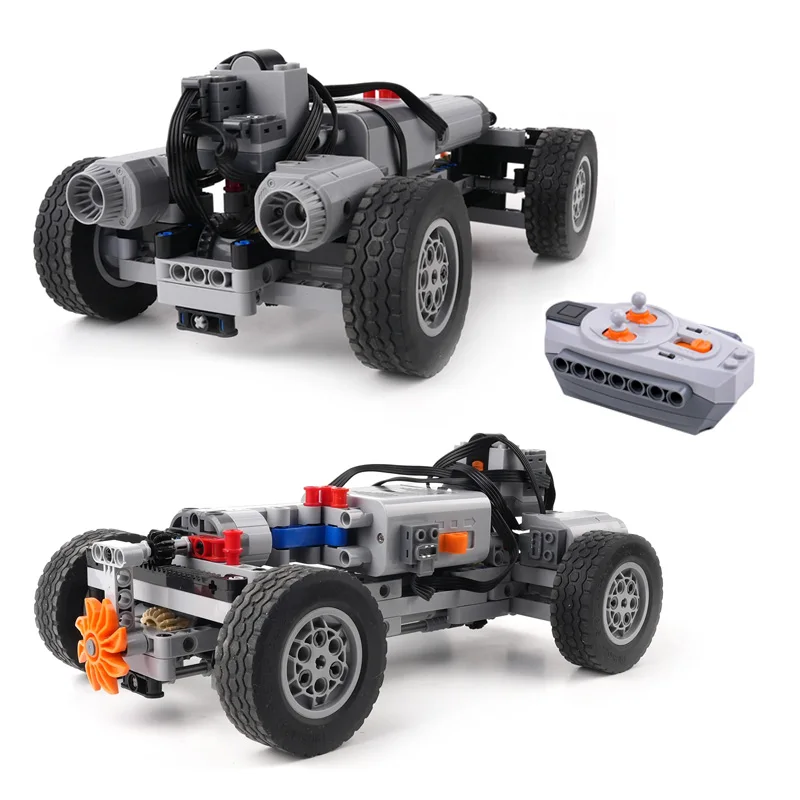 

DIY пульт дистанционного управления, полноприводный автомобиль, строительные блоки, совместимый распылитель, шасси автомобиля-головоломка, MOC, кирпичи, игрушки, подарки для мальчиков