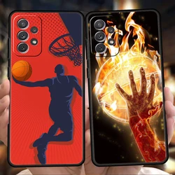 Basketball Basket Sports Phone Case for Samsung Galaxy A15 A14 A25 A54 A34 A51 A71 A72 A73 A32 A52 A52S A31 A41 5G Soft Shell