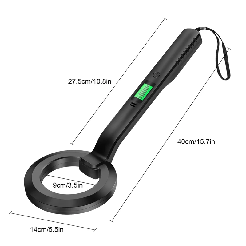 금속 탐지기 휴대용 경보 고감도 금속 스캐너 보안 검사기 Pinpointer 검색 코일 금속 탐지 도구 내구성