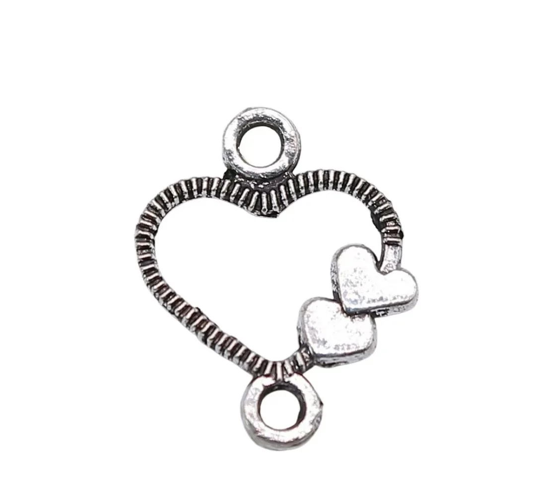 

15pcs 13x10mm Zinc alloy metal tibetan silver plated connector T1101 for jewelry making