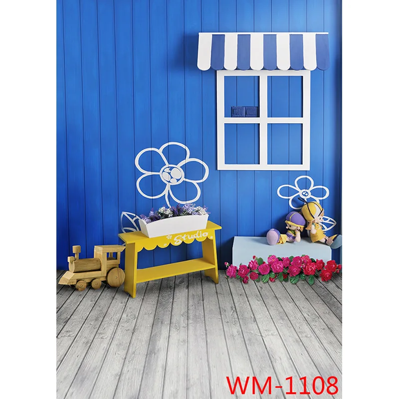 SHUOZHIKE Children Birthday Photography Backdrops Cartoon Indoor Flowers Baby Portrait Photo Background Studio Props ZLSY-15