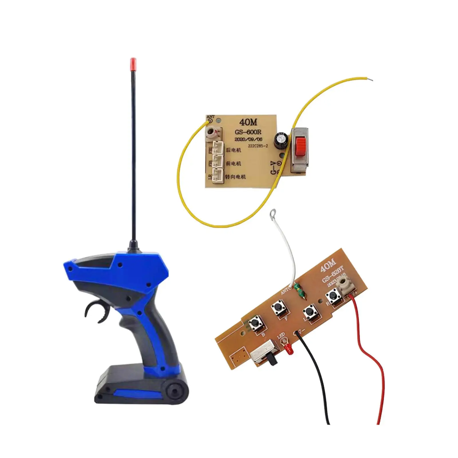 Módulo de placa transmisora y receptor de juguete 4CH con control remoto RC para coche RC