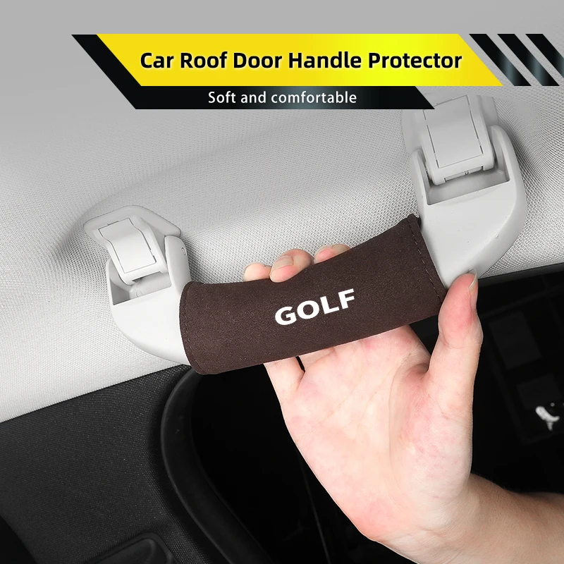 

Suede Car Roof Door Pull Handle Protective Cover Soft and Comfortable For Volkswagen VW Golf Polo Tiguan Passat b6 Scirocco
