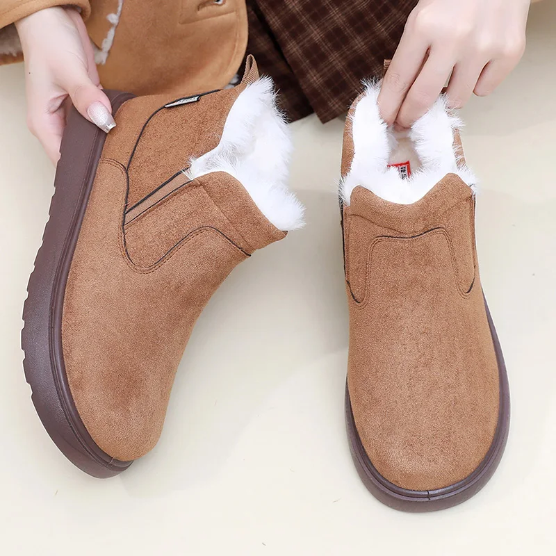 أحذية نسائية قطنية شتوية 2025 دافئة ومريحة للاستخدام الخارجي كاجوال سميكة القاع مضادة للانزلاق ومتينة شحن مجاني #1