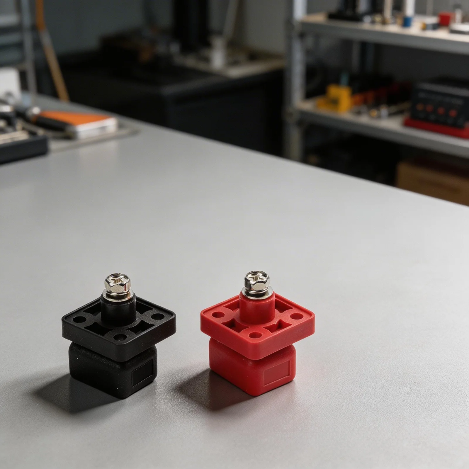 50A Lithium Battery Terminal Block Flame Retardant Overall Dimensions 28*28mm 50A Battery Connector Installation With Screws