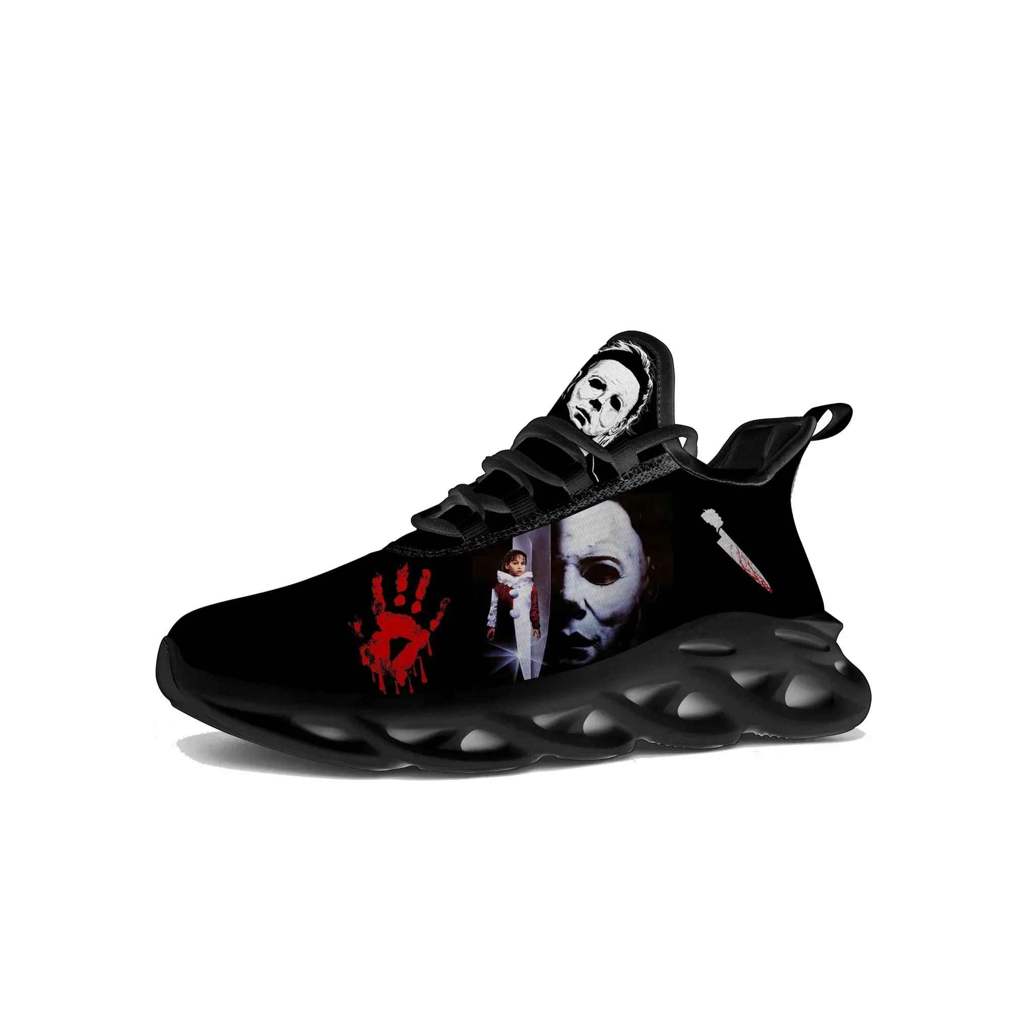 

Horror Halloween Flats Sneakers Michael Myers Mens Womens Sports Running Shoes High Quality Sneaker Customized Made Shoe