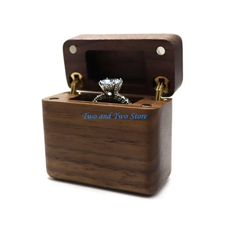 

HX6F Vintage Ring Box Display for Case Wedding Ceremony Ring for w/