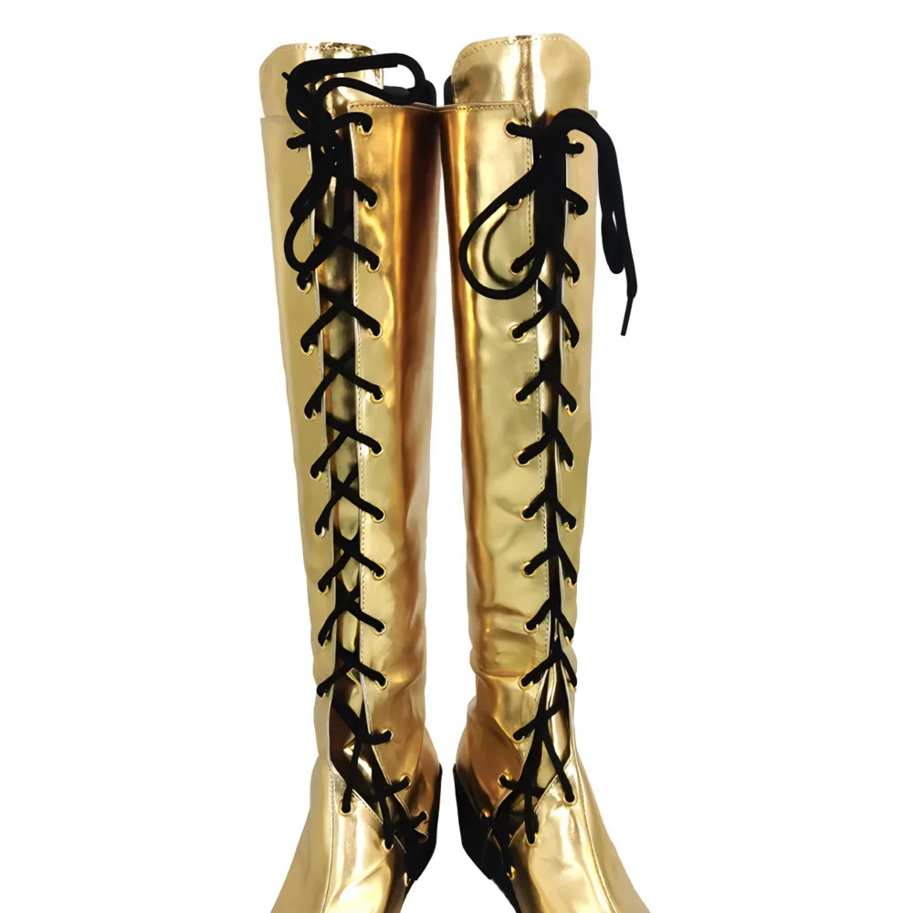 halloween Carnival costumes adults women anime plus size march 7th game Megurine Luka cosplay Shoes high boots PU female party