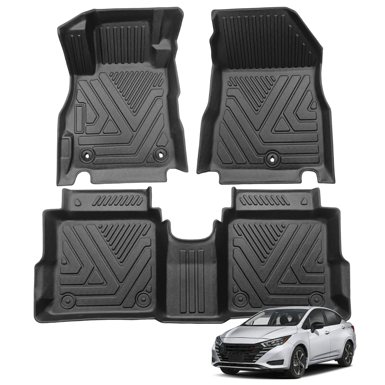 

Floor Mats For Nissan Versa 2020 2021 2022 2023 2024 2025 Protective All-Weather Mats Anti-Slip Waterproof Interior Accessories