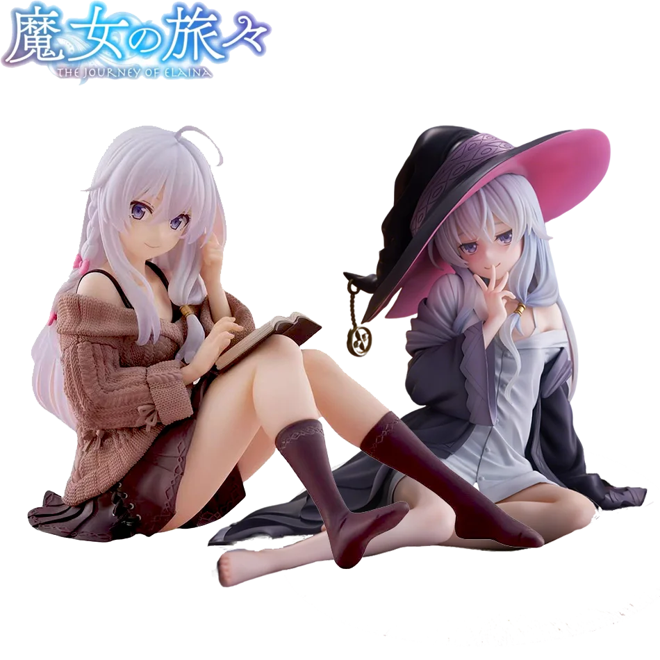 2 Arten 10cm Wandernde Hexe Anime-Figuren-Sammlung Spielzeug Die Reise von Elaina Actionfigur PVC-Modell Puppe Geschenk