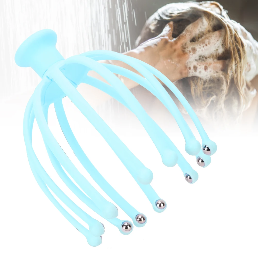 

Claw Head Massager Stress Relief Hair Therapy Rolling Ball Scalp Massage Machine(Blue )