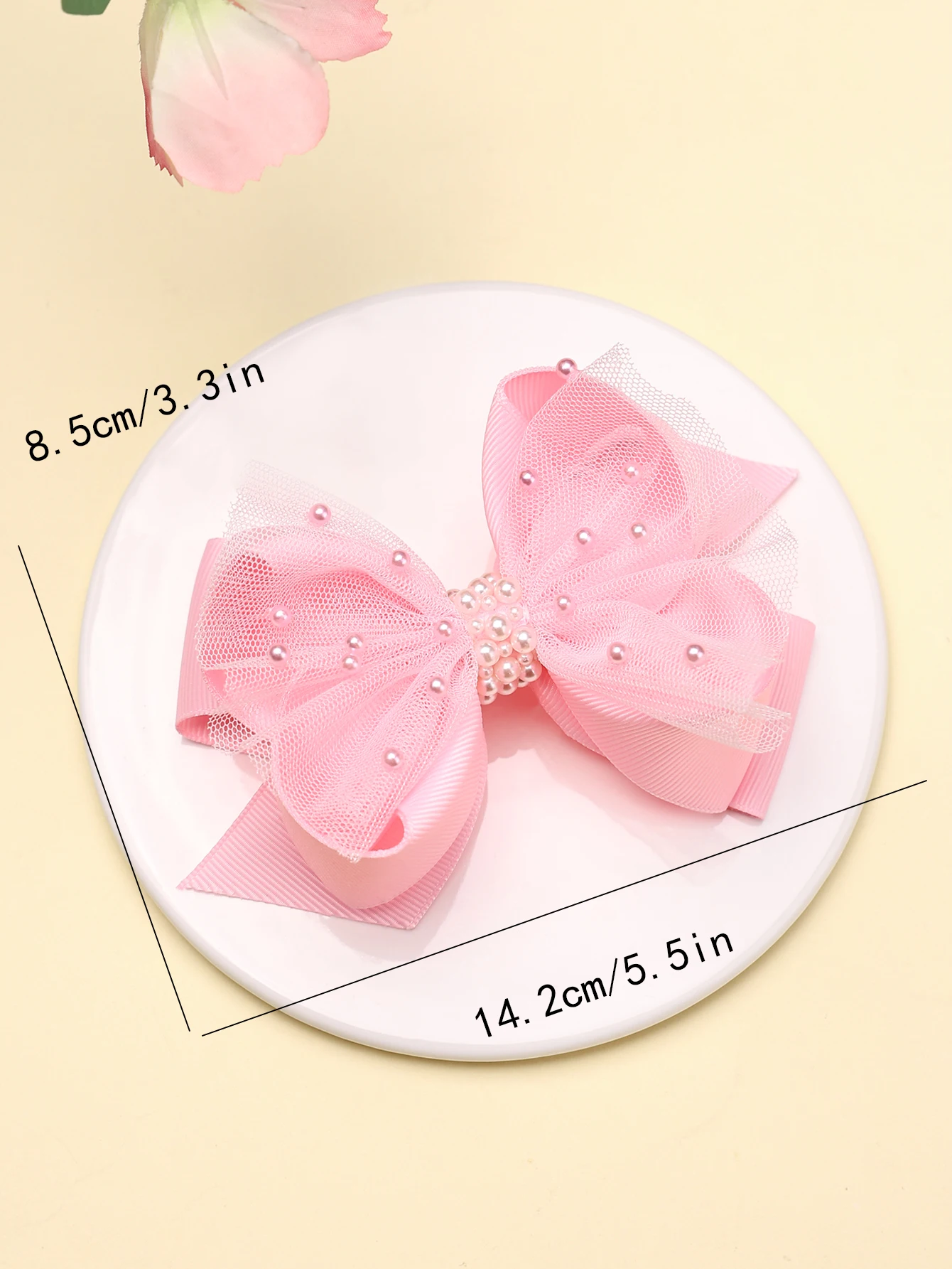 New Pearl Bow Hair Clips For Girls Solid Ribbon Flower Hairpins Children Boutique Barrettes Headwear Hair Accessories Gift