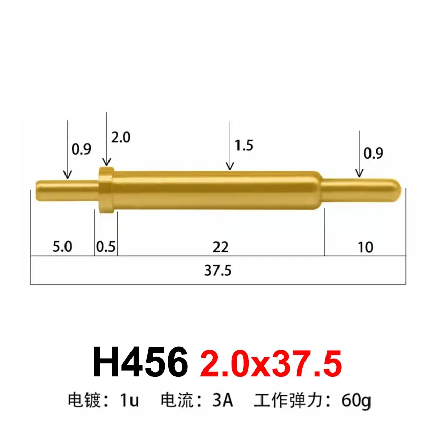 1 stuks 2.5A 3A 5A 10A Hoge Stroom PCB Lente Test Probe Pogopin Signaal Geleidende Naald Koper Contact Pogo pin Connector