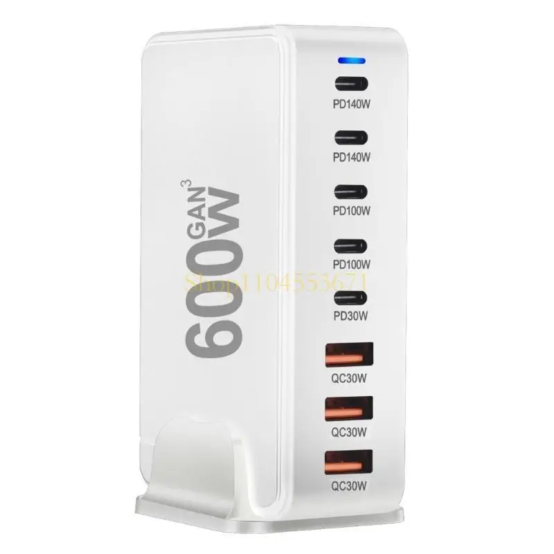 

Best Seller 600W USB C Desktop 8 Port Quick Hub with 5 USB C and 3 USB
