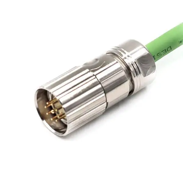 M23 Pin Male Connector Cable 9 Waterproof Straight Shiled 8A Plug with 50CM 20AWG Wire