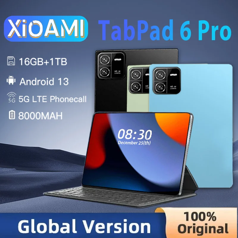 

【World Premiere】Original Pad 6 Pro Tablet 10.1 inch 16GB 1TB Android13 Pad 6 max 5G Dual SIM Card WIFI GPS Tablet PC New 2024