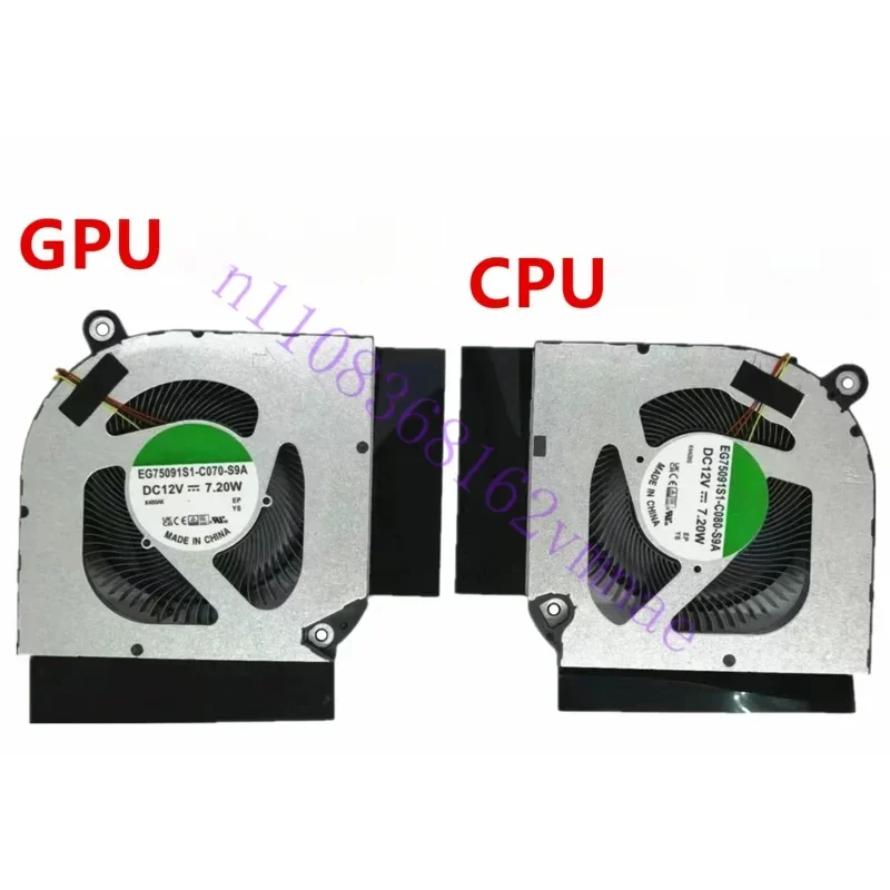 New Original Laptop CPU Cooling Fan For Acer Nitro 5 AN515-58 N22C1 AN517-55 EG75091S1-C080/C070-S9A DC12V Cooler Radiator Fan