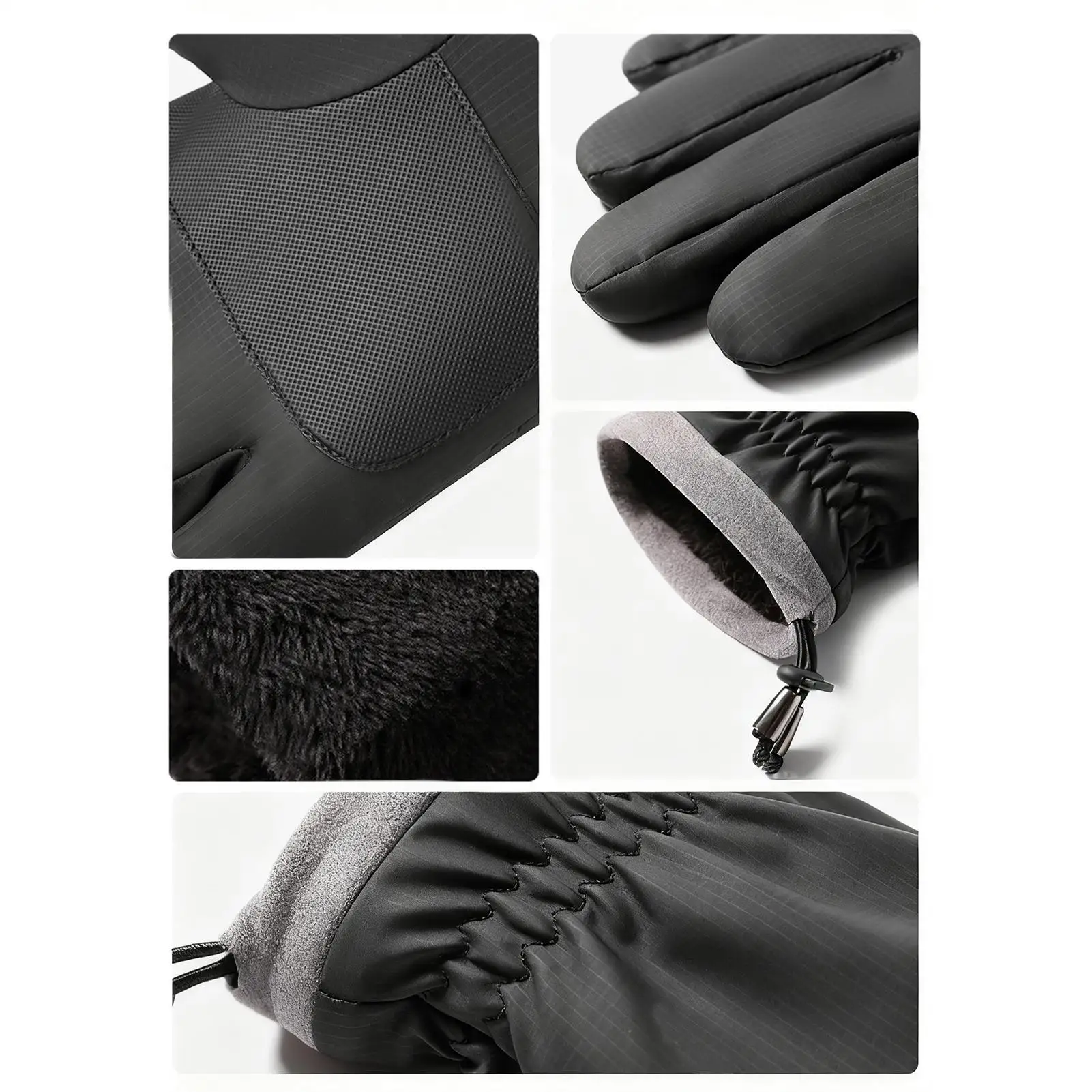 

Снежные перчатки, дышащие снежные варежки, ветрозащитные перчатки с 5 пальцами для кемпинга, мотоцикла, охоты, тренировок, велоспорта, катания на лыжах