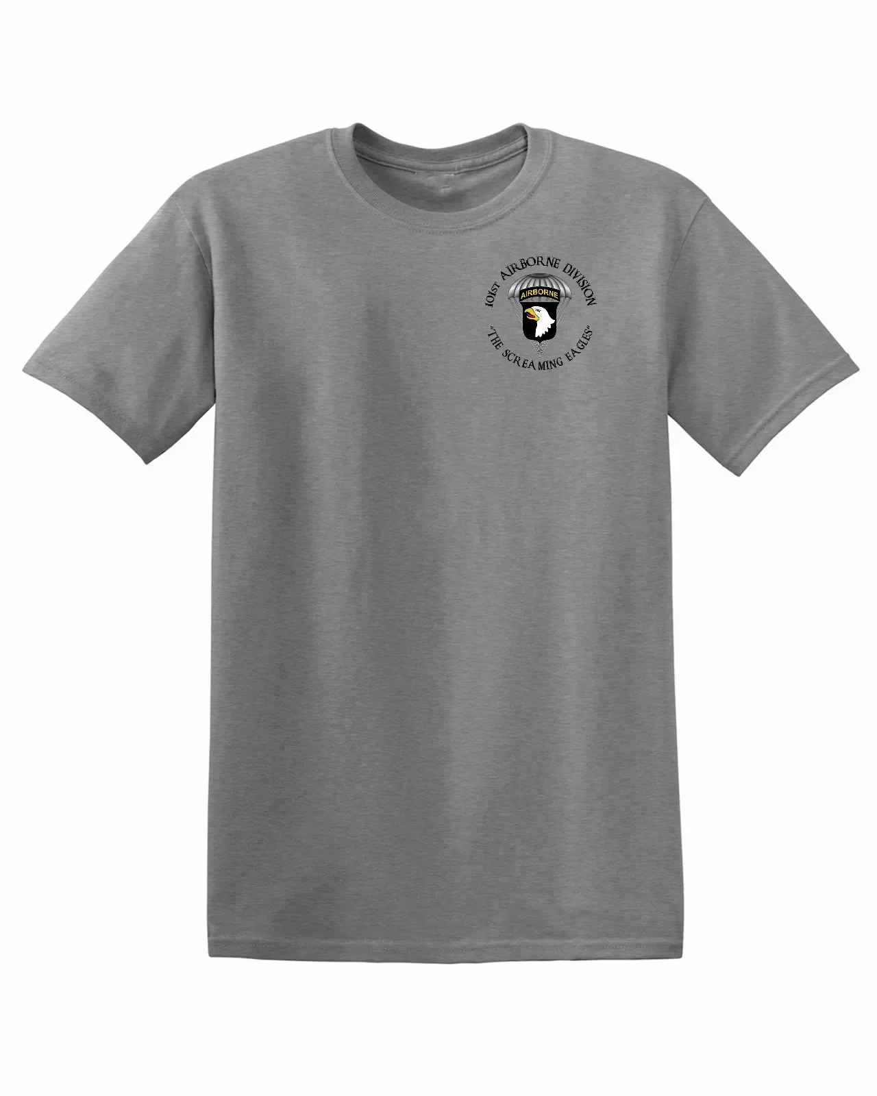 101st Airborne Division Screaming Eagle T-Shirt 100% Cotton O-Neck Summer Short Sleeve Casual Mens Tshirt Size S-5XL Round Neck