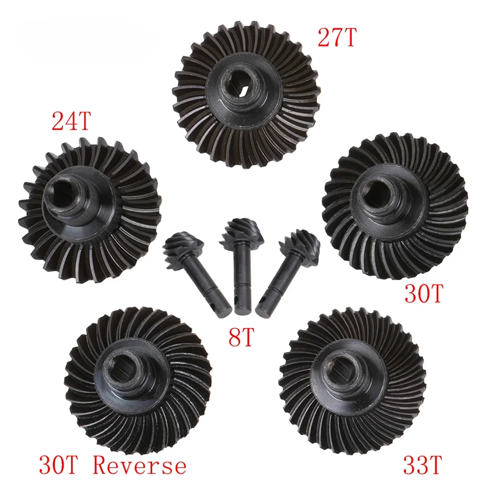 Heavy Duty Overdrive Bevel Gear 24/8T 27/8T 30/8T 33/8T for 1/10 RC Crawler Axial SCX10 II AR44/45 Capra Portal Axle Spare Parts