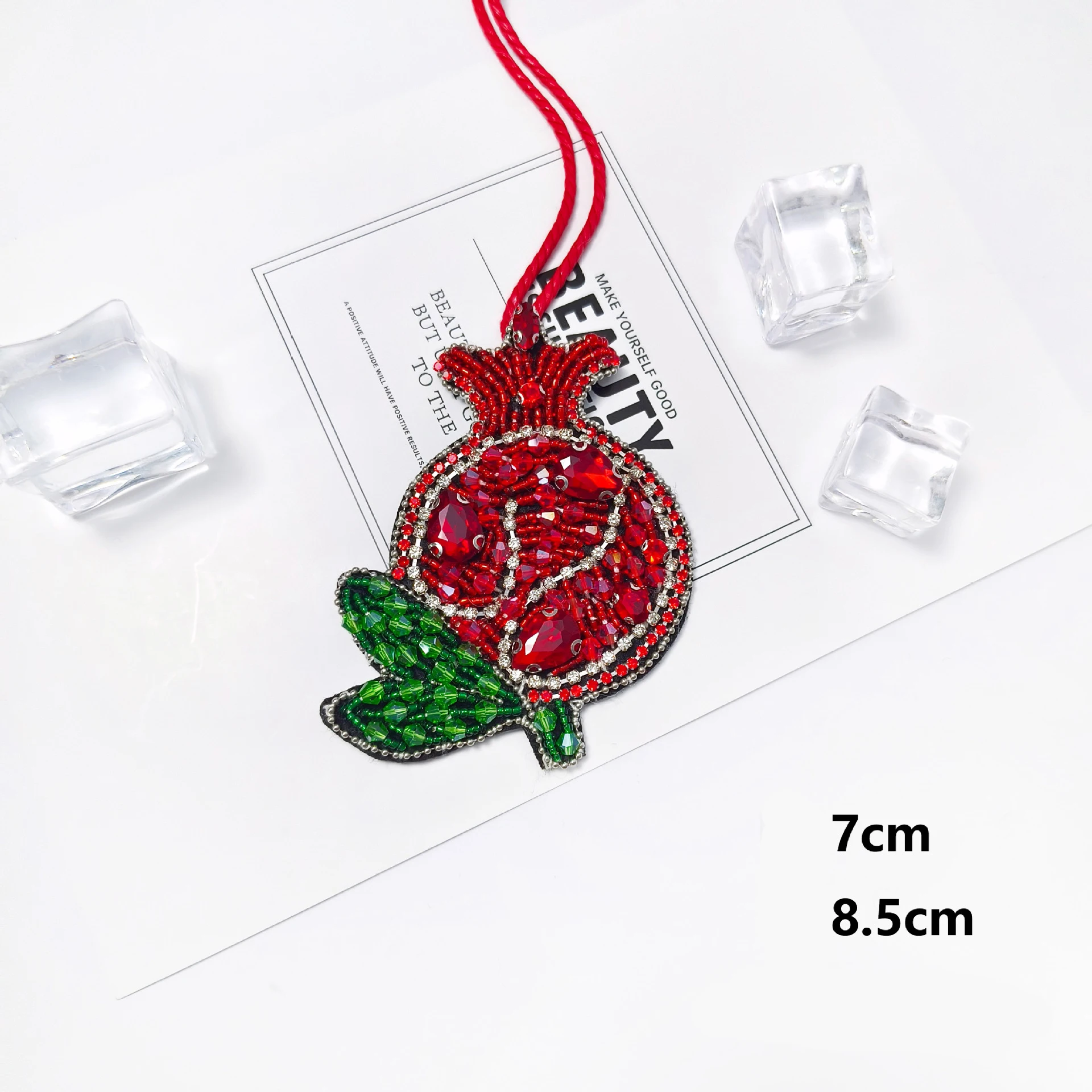 Keychain Beads Pendant Cute Handmade Key Chain DIY Craft Keyring Wine Glass Charm Hairpins Weddings Clothes Bag Accessories