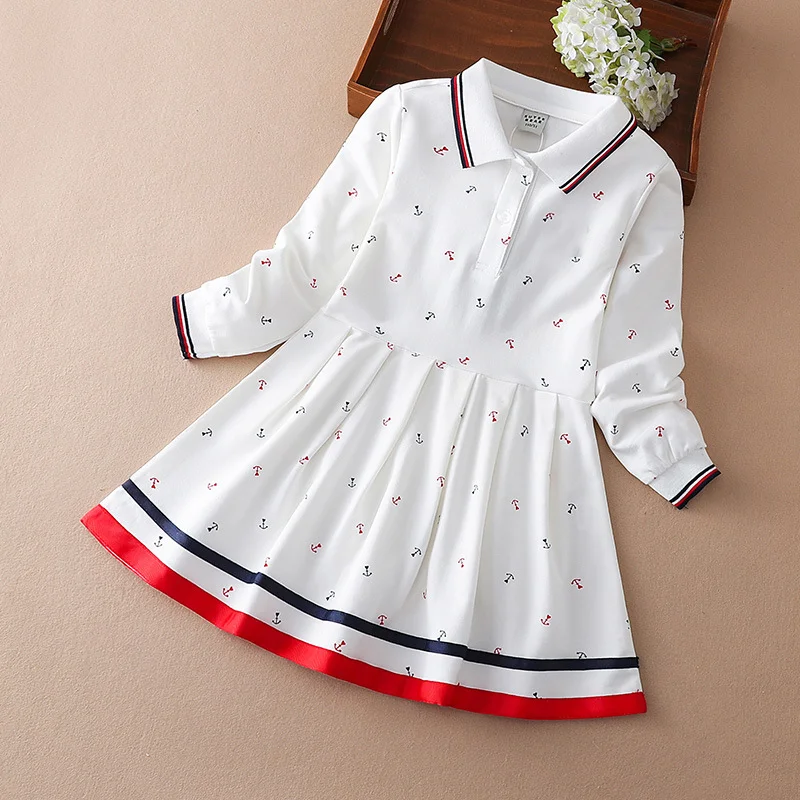 Girls Dress 2024 Autumn Winter Dresses For Kids Children Princess Dress Costumes College Wind School Teenager Clothes 3-12years