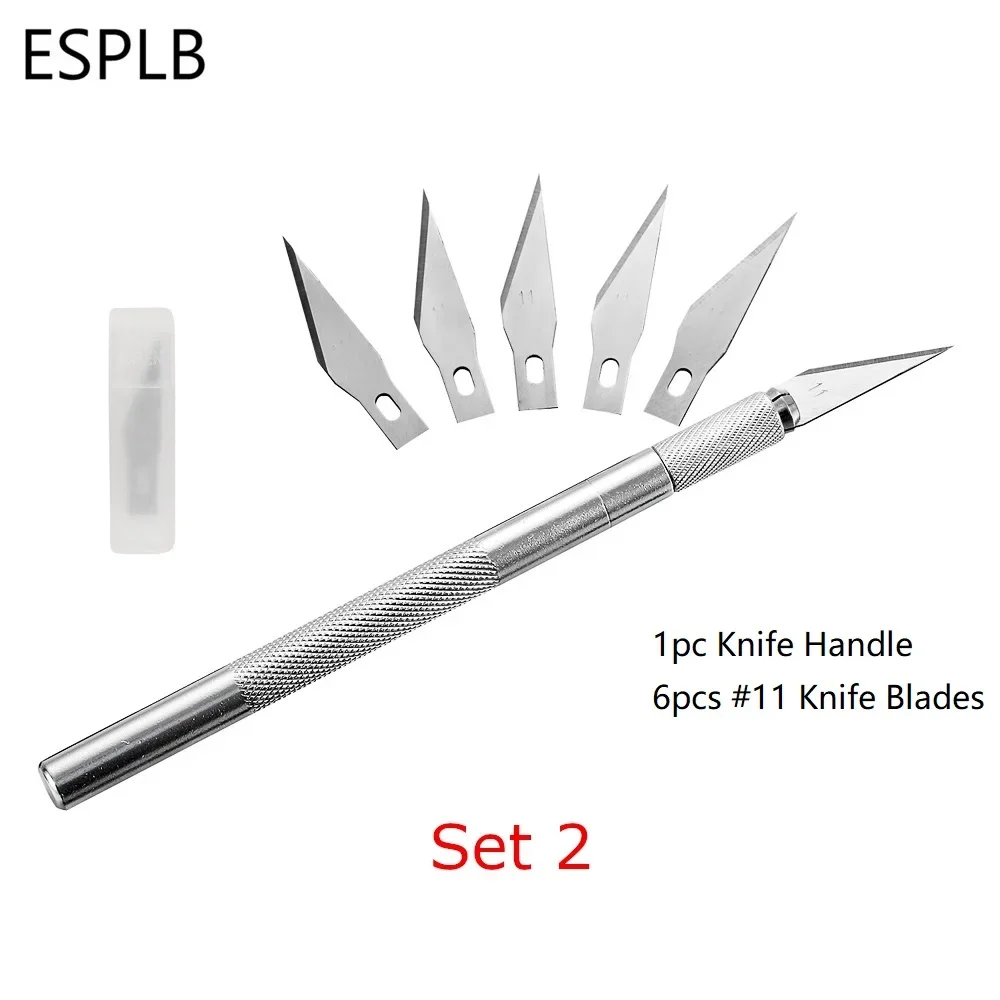 Metal Scalpel  Blades #11 Non-slip Cutter Engraving Craft Knives Blades  Mobile Phone Laptop PCB Repair Hand Tools