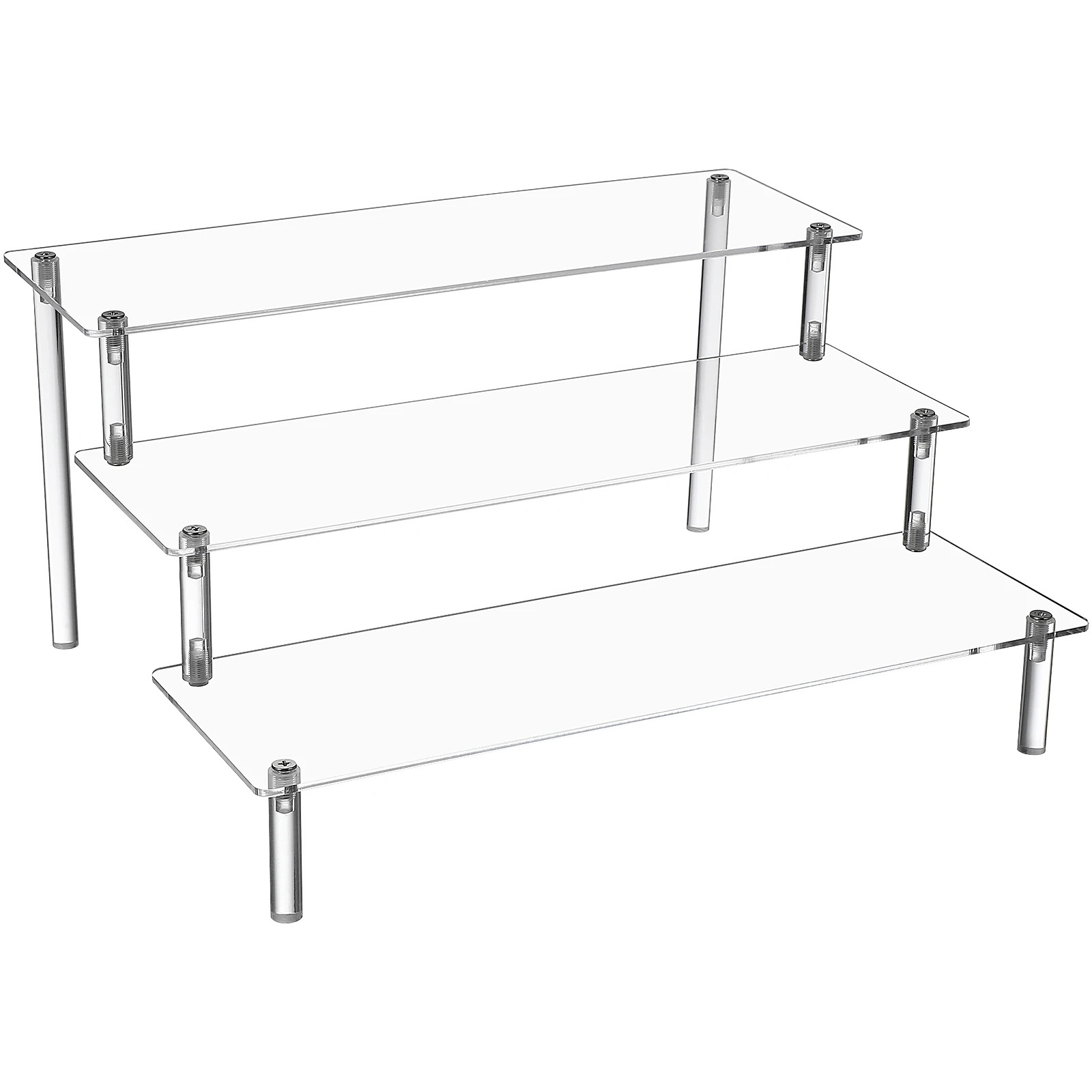 

Acrylic Storage Rack 1Pc 30cm White Clear MultiLayer Display St for Perfume Shelf Cupcake Tier Figurines ganzier