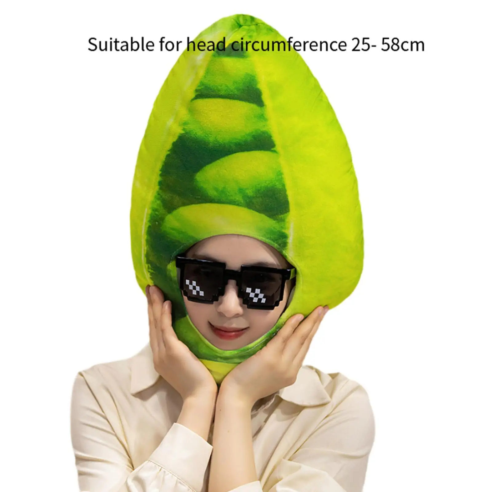 Cute Vegetable Hat Pea Funny Novelty Headband Cap for Dress up Cosplay Event