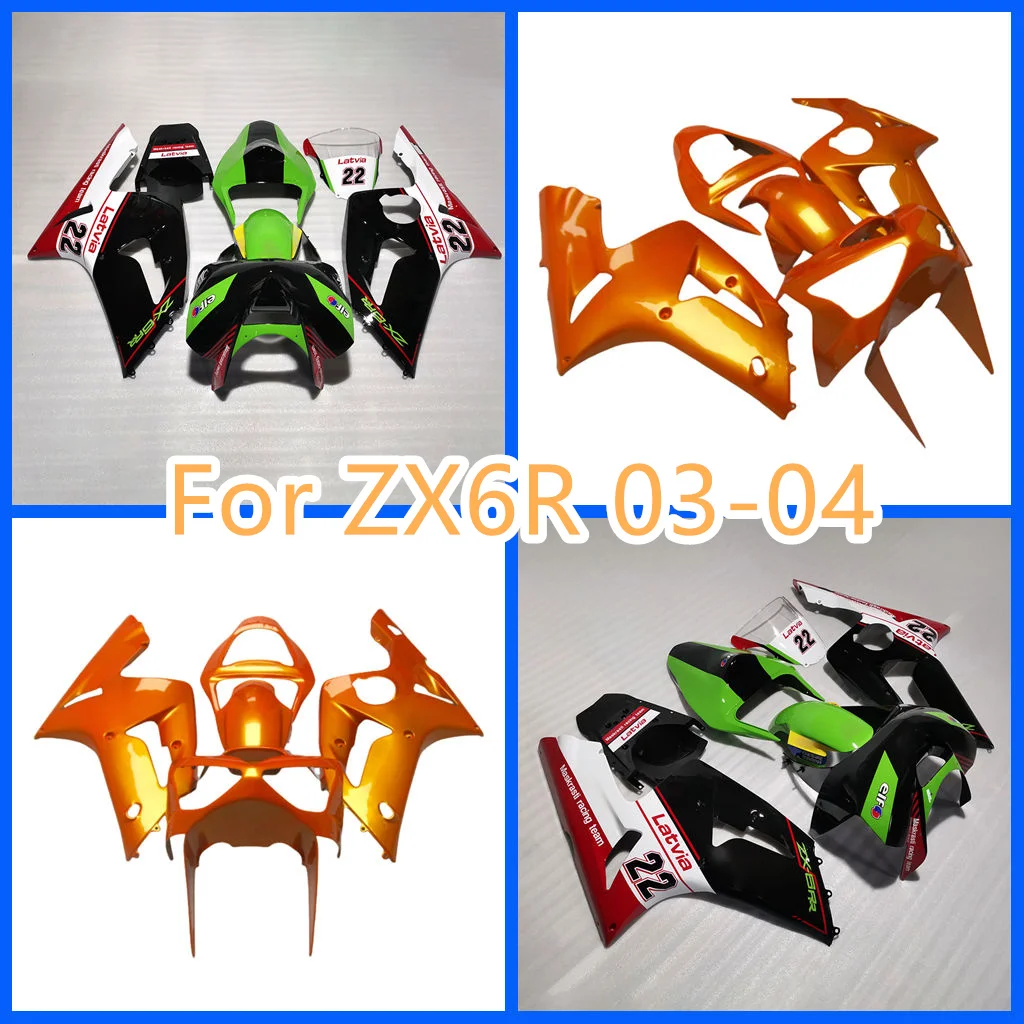 

High Grade Motorcycle Fairing kit for Kawasaki Ninja ZX6R 03-04 ZX-6R 2003-2004 ZX 6R ABS Body Repair Aftermarket Parts