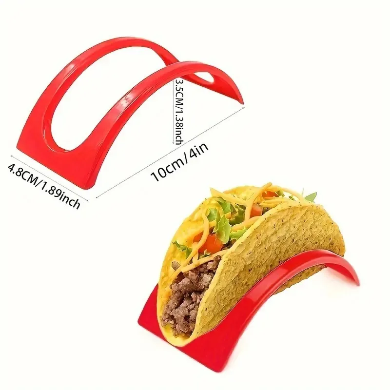 Colorful Taco Holders Set of 3 Dishwasher Safe Ideal for Tacos Hot Dogs and More Perfect for Home BBQ and Parties  Supplies