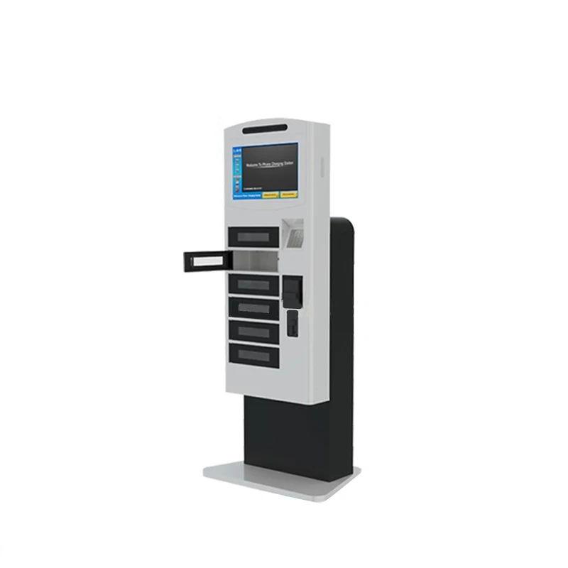 Touch Screen Coin Operated Cell Phone Charging Kiosk With Digital Lockers Self-pay Mobile Charging Machine