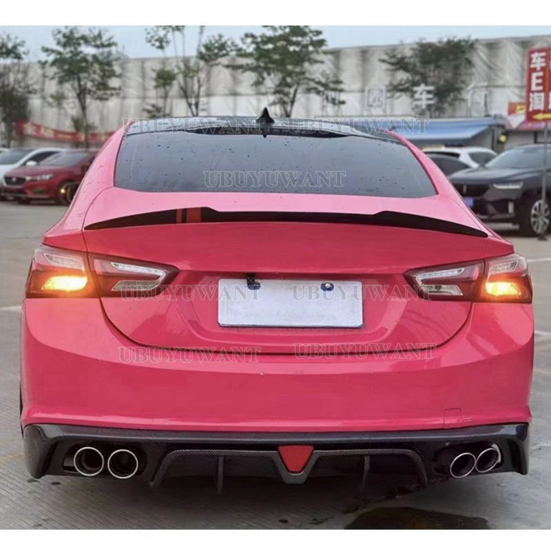 For Chevrolet Malibu XL Spoiler 2016-2022 Year Glossy Carbon Fiber Rear Wing M4 Style Accessories Car Refitt Spoiler