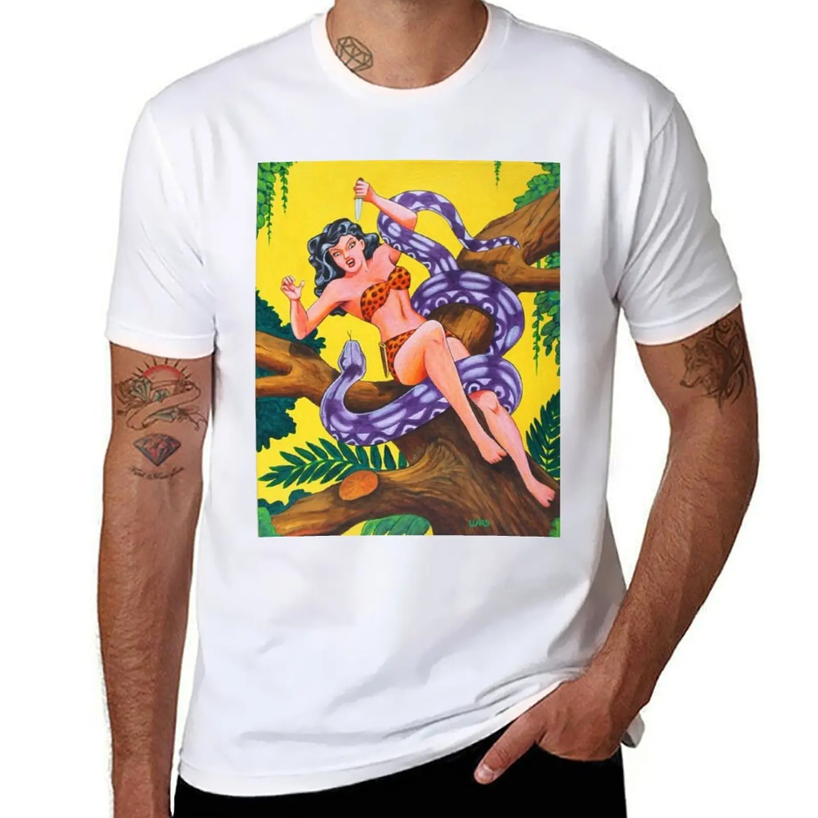 

JUNGLE GIRL T-Shirt graphic t shirts for man cotton tshirt 100% T-Shirt