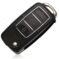 jingyuqin No Blade Flip Folding Car Key Shell For Volkswagen Vw Jetta Golf Passat B5 B6 Beetle Polo Bora Caddy MK5 Skoda