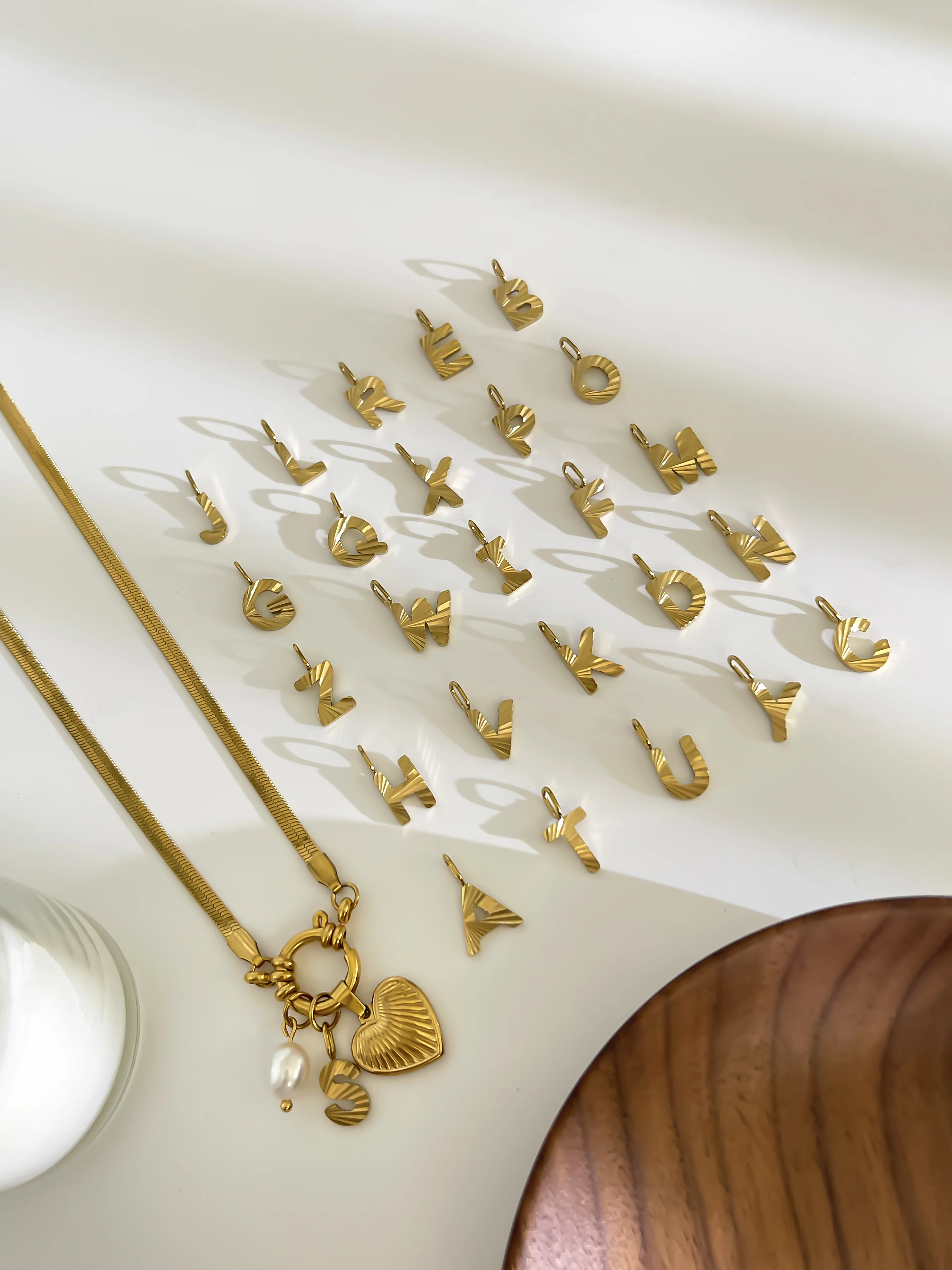 GHIDBK Minimalist Starfish Stripe Conch Scallop Shaped Pendant Necklace for Women Waterproof Trend Jewelry Summer Beach Party