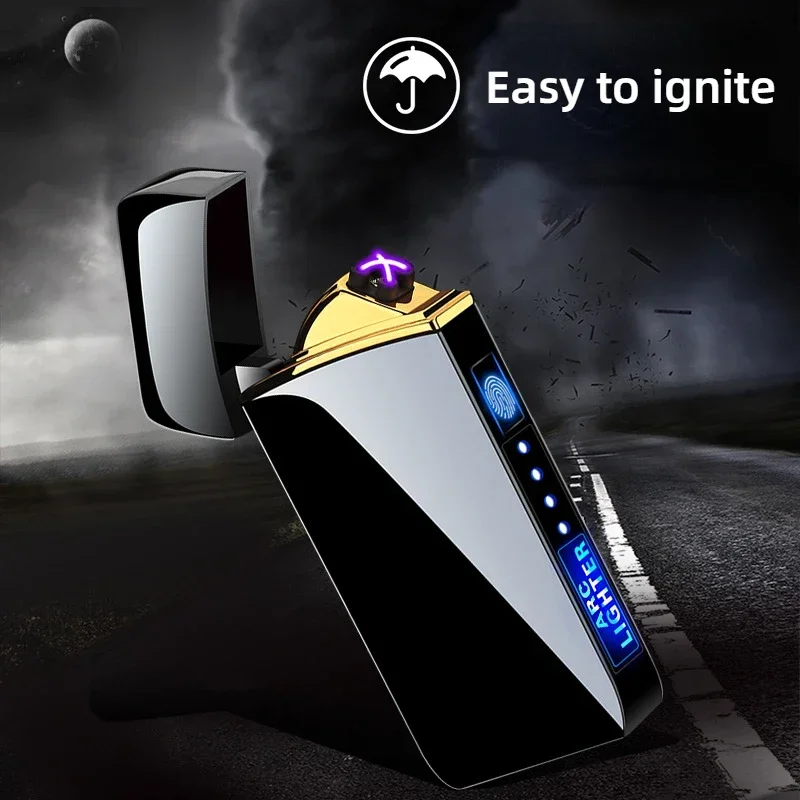 Hot-selling Dual Arc USB Rechargeable Electronic Lighter Touch-sensitive Personalized Creative Men's Gadget Cigarette Lighter