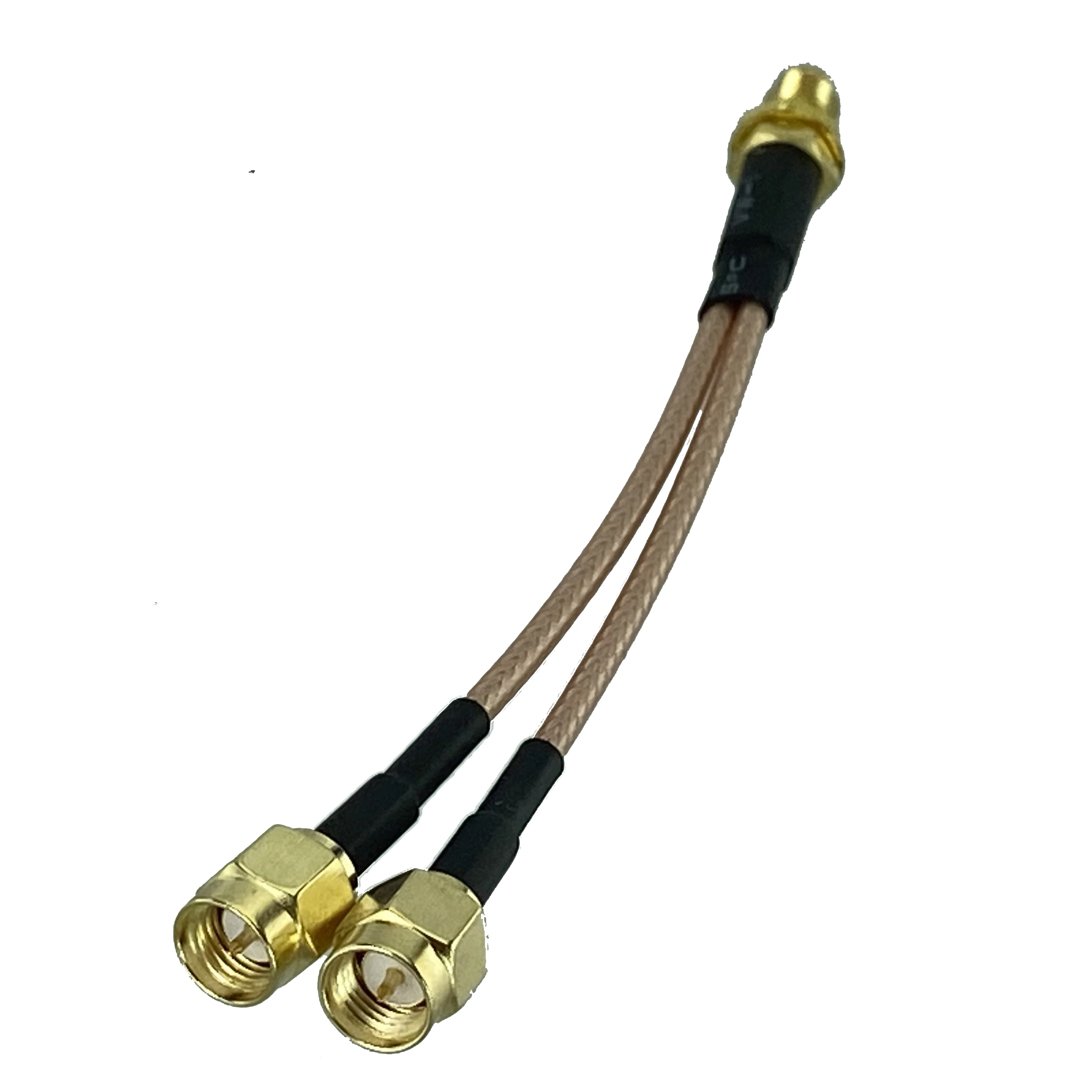RG316 SMA to 2x SMA Male Plug & Female Jack Y Splitter RF Coaxial Converter Connector Pigtail Jumper Cable Straight New 7CM~3FT