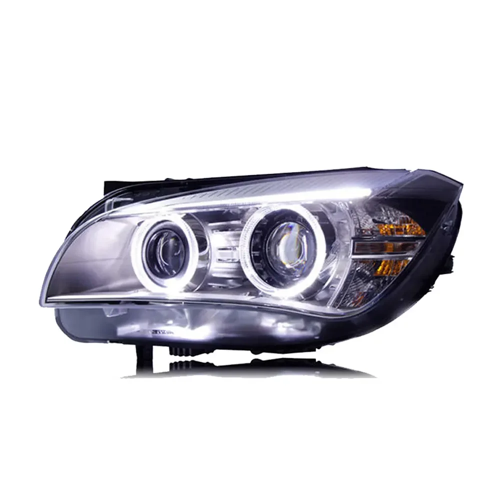 مجموعات المصابيح الأمامية للسيارة BMW X1 E84 2010-2015 المعدلة مع مصباح زينون بعدسة ضوء النهار LED عالي الجودة #5