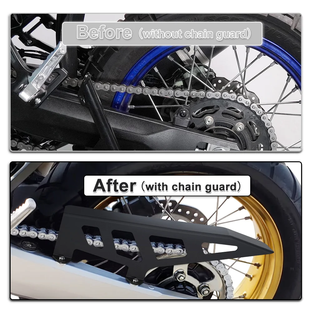 Fit For Honda Africa Twin CRF1000L 2016-2019 2020 2021 Motorcycle Aluminum Chain Guard Cover Guard Protection Sprocket Protector