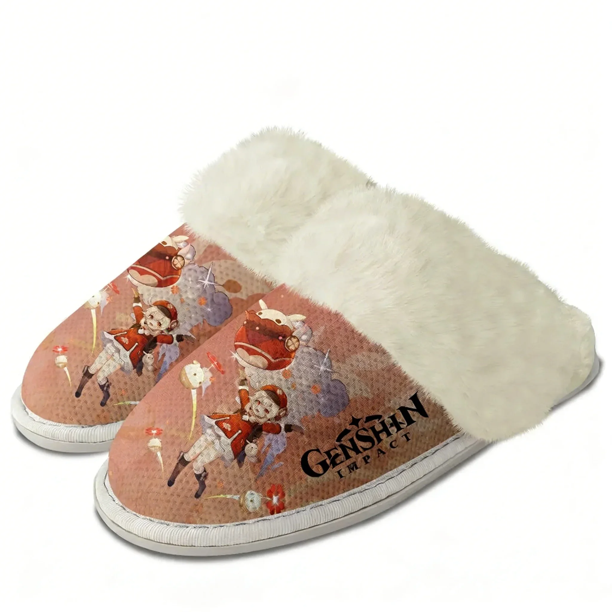 

Плюшевые тапочки Genshin Klee: теплые, удобные, для дома, унисекс, хлопковые, на заказ, термоизолирующие, легкие
